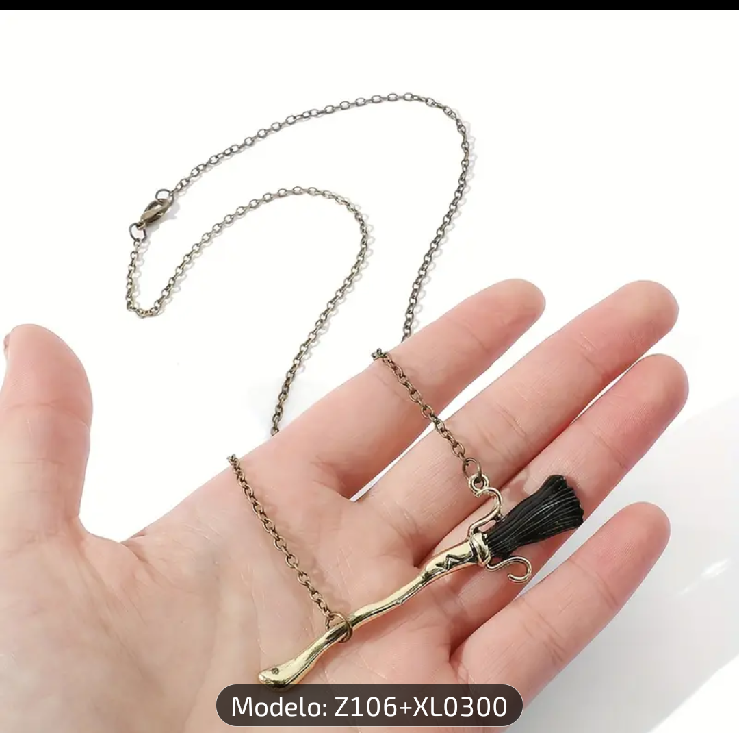 Collar escoba Harry Potter