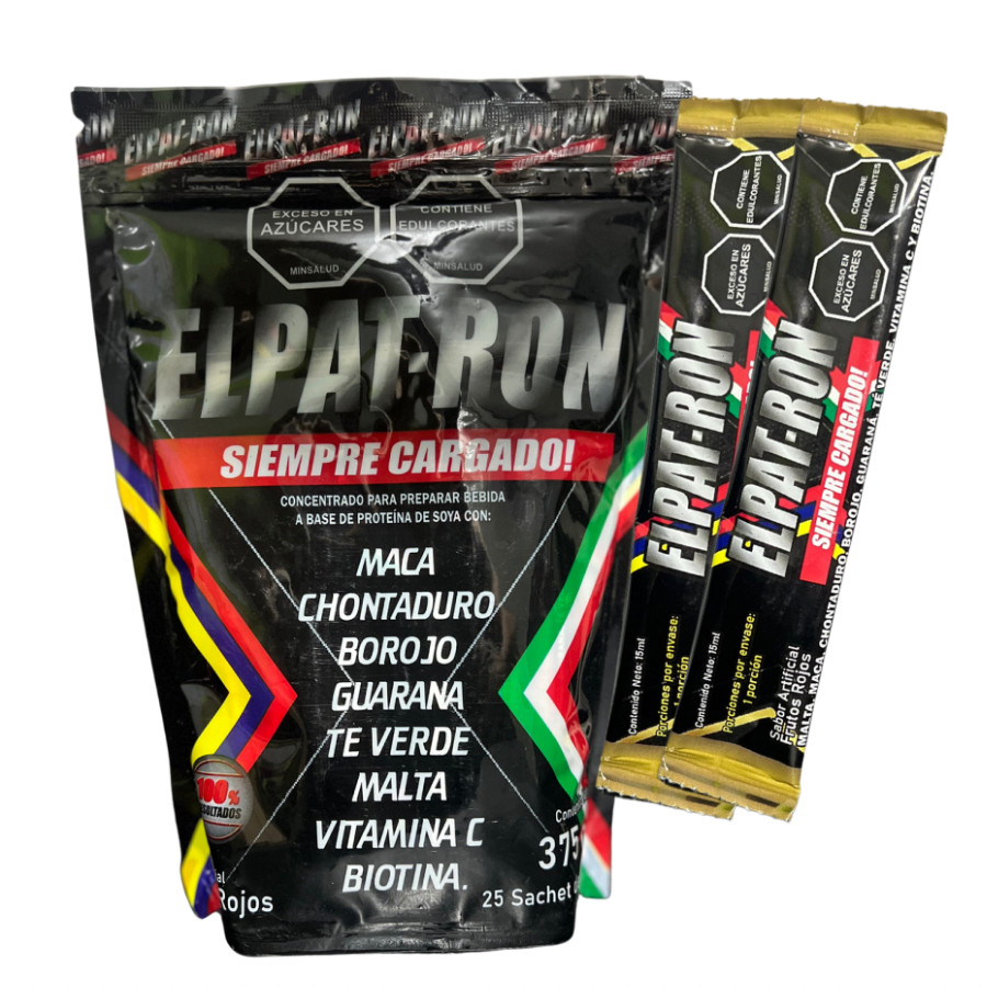 5 pack de pat-ron mayoreo con 25 sobres c/u