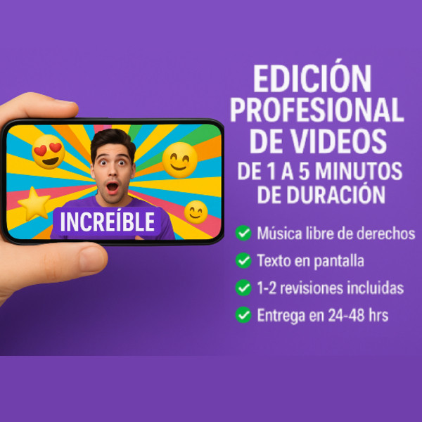 Edición De Videos De 1 a 5 Minutos De Duración (Edición básica)